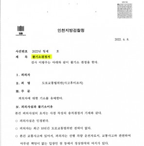 도로교통법위반(사고후미조치) - 기소유예